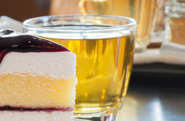 Dessert and tea for serve