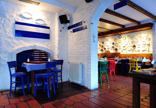 Greek restaurant interior
