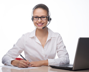 Businesswoman talking on the phone,operator