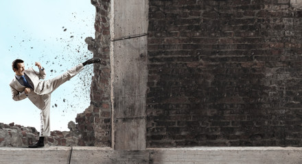 Determined businessman