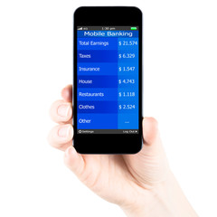 Mobile banking in smartphone