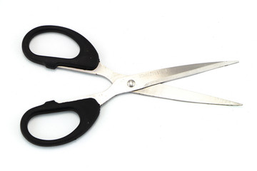 black scissors isolated on white background