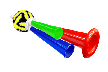 Colorful whistle soccer fan