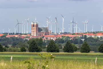 Prenzlau mit Windpark