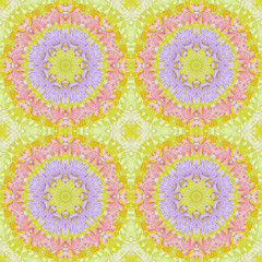 Seamless pattern with colorful leaves