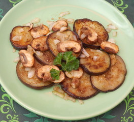 gebratene Auberginen