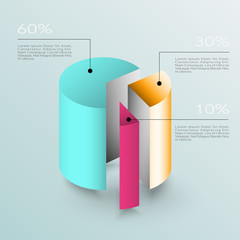 Business Infographics graph Vector.Eps 10