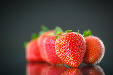 ripe red strawberries