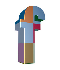 3d letter collection - Small cases - f