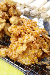 corn and tofu fried in chinese food