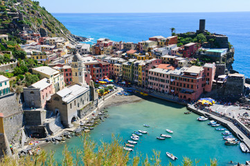 Village of Vernazza in Cinqueterre, Italy
