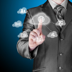 Cloud computing touchscreen interface