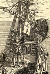 Columbus on board of his ship