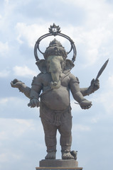 Ganesha statue in Indian temple.