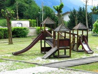 Slide Playground Village Countryside