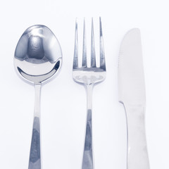 Spoon, fork and knife