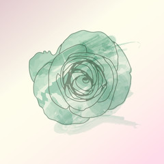 watercolor flower vector ,Eps 10
