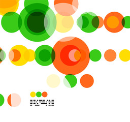 Geometric colorful circles background