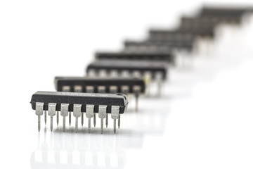 closeup integrated circuit