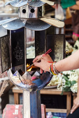 candles for buddhism worshiping
