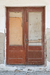 Worn out old wooden door