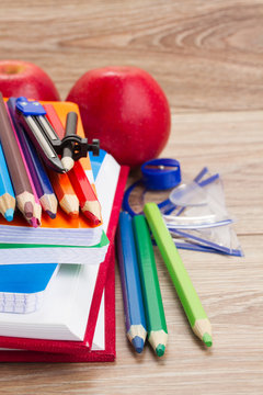 books with school supply