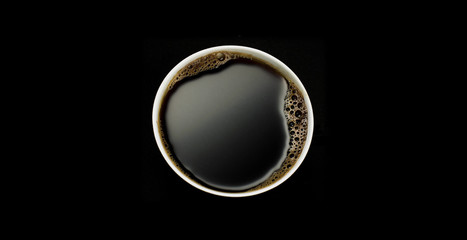 czarna kawa black coffee - obrazy, fototapety, plakaty