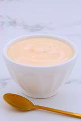 Fresh peach yogurt