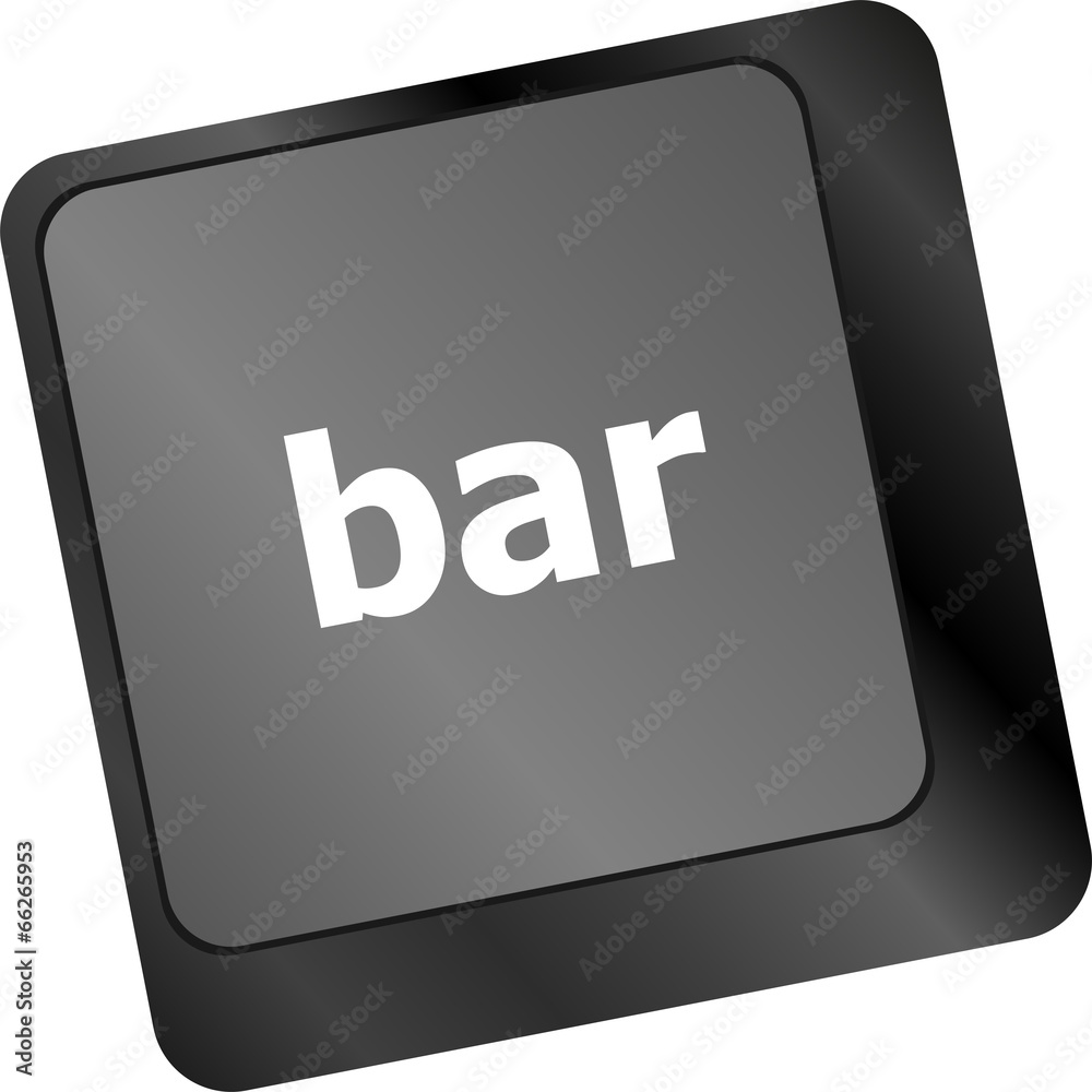 Poster bar button on the digital keyboard keys