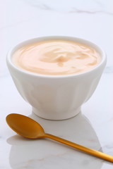 Fresh peach yogurt