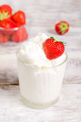 ice cream with strawberry