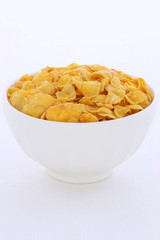 Healthy corn flakes breakfast