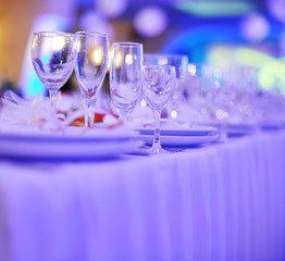 shiny wedding banquet in restaurant