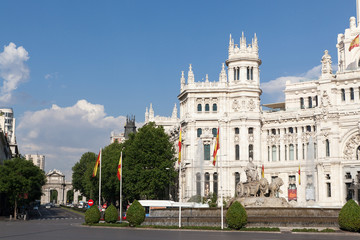 Fototapeta na wymiar Cibeles square, Madrid, Spain