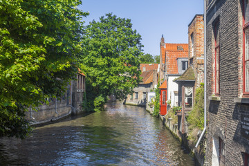 Fototapeta na wymiar building canal Bruges Belgium