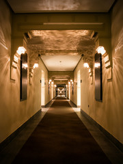 Empty hotel corridor - 66270776