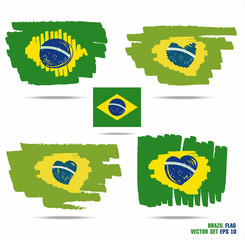 Set of flags from Brazil. Vector elements for yours design.
