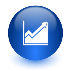 histogram computer icon on white background