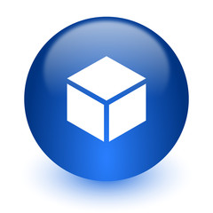 box computer icon on white background
