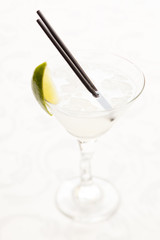 cocktail with lime