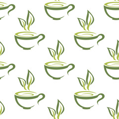 Fototapety  Filiżanki herbaty ziołowej bez szwu