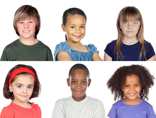 Photo collage of children