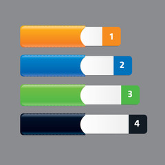 colorful file labels, tags in pockets