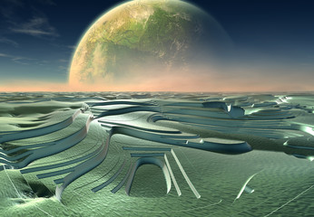 Futuristic Alien Planet