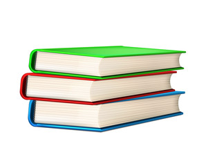 Isolated Vector Stack of Realistic Books