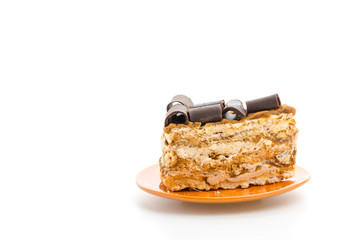 Coffee cake isolated on white background