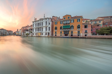 View to the grand canal and Academy in Venice