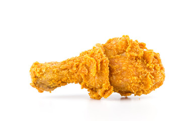 Fried chicken isolated white background