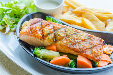 Salmon grilled