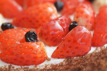 Obrazy na Szkle  ciasto truskawkowe